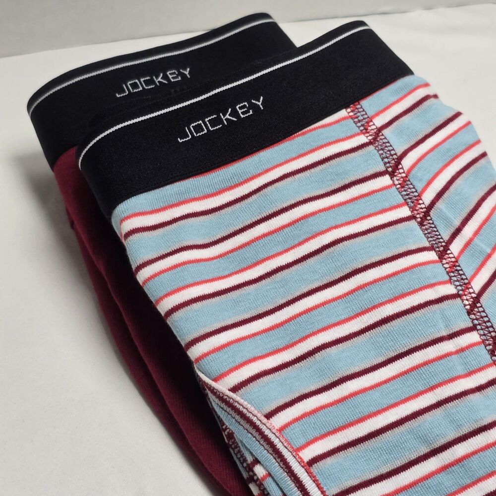 Jockey Men's Size LARGE 100% Cotton Lightweight Classic 5" Boxer Brief 2 Pack